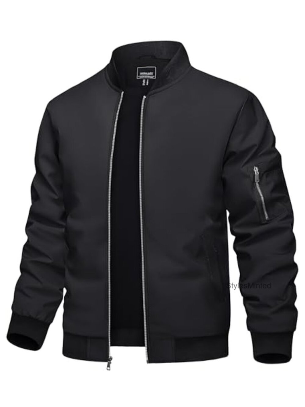 Men's Lightweight Windbreaker Bomber Jacket Zip Up Casual Spring Coat
